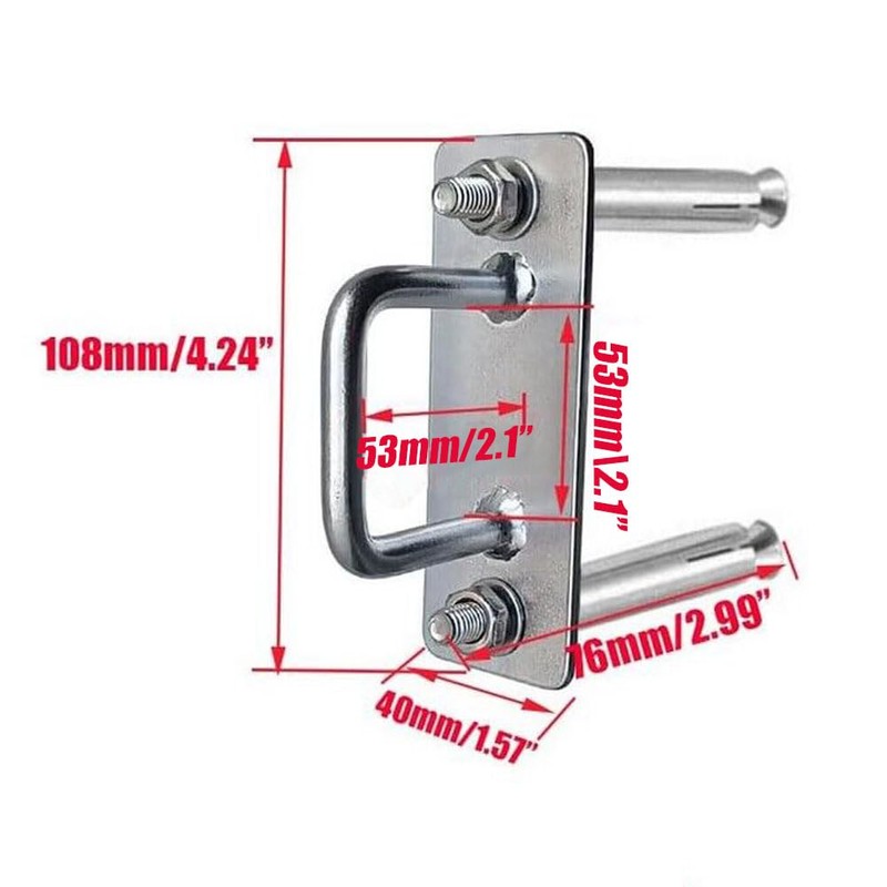 Qinwuwu 2Pcs Closed Bar Holder for Door Barricade, Close Bar