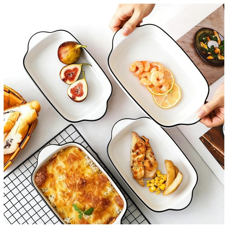 Vitrignis 34oz Small Ceramic Casserole Dishes Set Of 4-1000ml Small