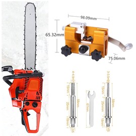 Chainsaw Sharpener, Chainsaw Sharpener Jig,Chain Saw Sharpener Kit Tool with 5 Titanium-Plated Diamond Bits, Chainsaw Vise and Hand-Cranked Chainsaw Sharpening Jig Kit,for Chain Saws and Electric Saws