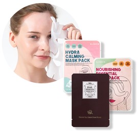 Chamos Snail Nourishing Essential Skin Soothing Moisturizing Elasticity Nutrition Hyaluronic Acid Panthenol Collagen Repair Mask Pack / 달팽이 너리싱 에센셜 피부 진정 보습 탄력 영양 히알루론산 판테놀 콜라겐 리페어 마스크팩