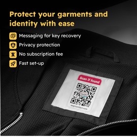 Lost Item Iron-On Clothing Tags | Customizable Smart Tags Easy to use | Name Labels for Kids Clothing, Daycare Labels, Nursing Home Clothing Labels, and Name Tags for Clothes | Washable Fabric Labels