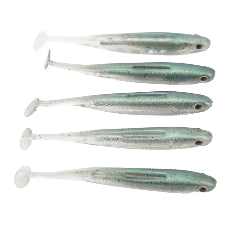 5Pcs Simulated Soft Fish Bait 3D Eyes Environmentally Friendly Silicone