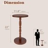 SANY DAYO HOME 12" Real Wood Round Drink Table, Small