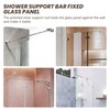 Stainless Steel Shower Rod, Wall-to-Glass Brace for 1/4" & 3/8"