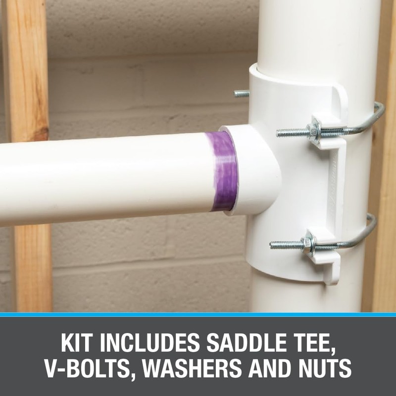 Oatey 4 in. x 4 in. PVC Saddle Tee Kit