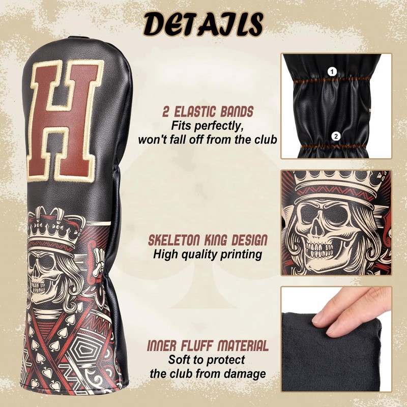 Golf Club Head covers Hybrid Utility Rescue with Interchangeable Number