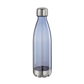cilio Elegant Blue Transparent Drinking Bottle, 700 ml, Tritan/Stainless Steel Satined, BPA-Free, Suitable for Carbonated Drinks, Break- and Leak-Proof, with Screw Cap, Drinks up to 50 °C