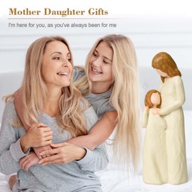 Faumsut Gifts for Mom from Daughter, Mom and Daughter Figurines, Mother of The Bride Gifts Meaningful for Mother's Day Christmas Birthdays