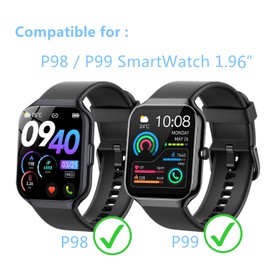 Aemus Screen Protector Compatible for Togala Smart Watch 1.96" (6 Pack) Clear TPU Soft Film Compatible for Jugeman P99 / P98 Smart Watch