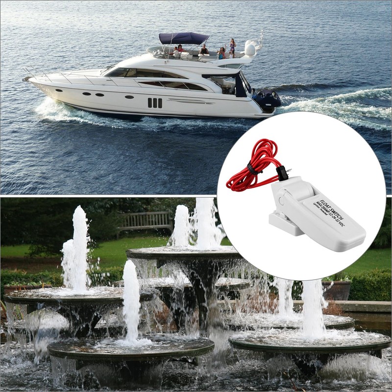 QWORK 2 Pack Heavy-Duty Automatic Boat Bilge Pump Float Switch