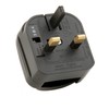POWERCONNECTIONS - Schuko Non-Earthed Converter Plug - 5amp - Black