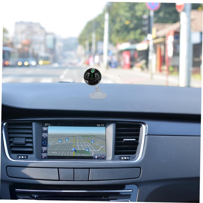 HAKIDZEL Portable Car Dashboard Compass Ball with Suction Cup Accurate
