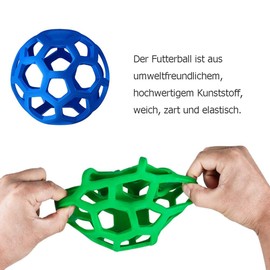 WoYous 2 Piece Horse Treat Ball for Horses Set, Hanging Hay Slow Feeding, Horse Food Ball Toy for Horses, Goats, Sheep (Green and Blue)