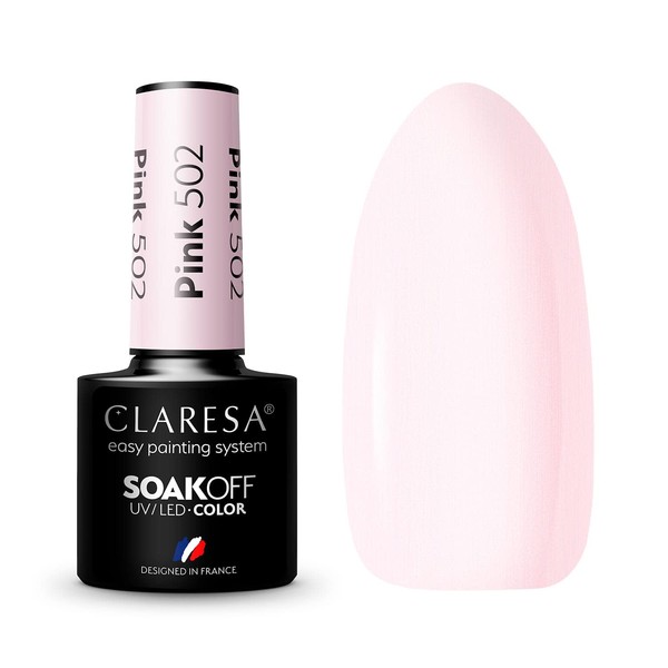 Claresa UV LED Nail Polish Collection Hybrid Manicure Soak Off Nail Polish 5 ml Pink