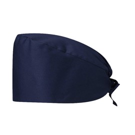 Zeizafa Adult Doctor Nurse Hat Plain Color Scrub Hat with Sweatbands Elastic Hat Protect Hair Hospital Factory Surgical Hat