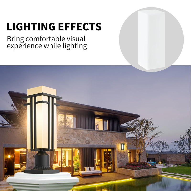 Yoenecea Replacement Glass Lamp Shade, 1 Pack Square Lampshade with