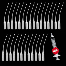 Glue Tips, 100pcs Plastic WHALE Glue Micro-Tips Compatible for CA Precision Glue Applicator for Arts Crafts Hobby Projects Premium Glue Extender for Nozzle Bottles (100PCS Type 1)