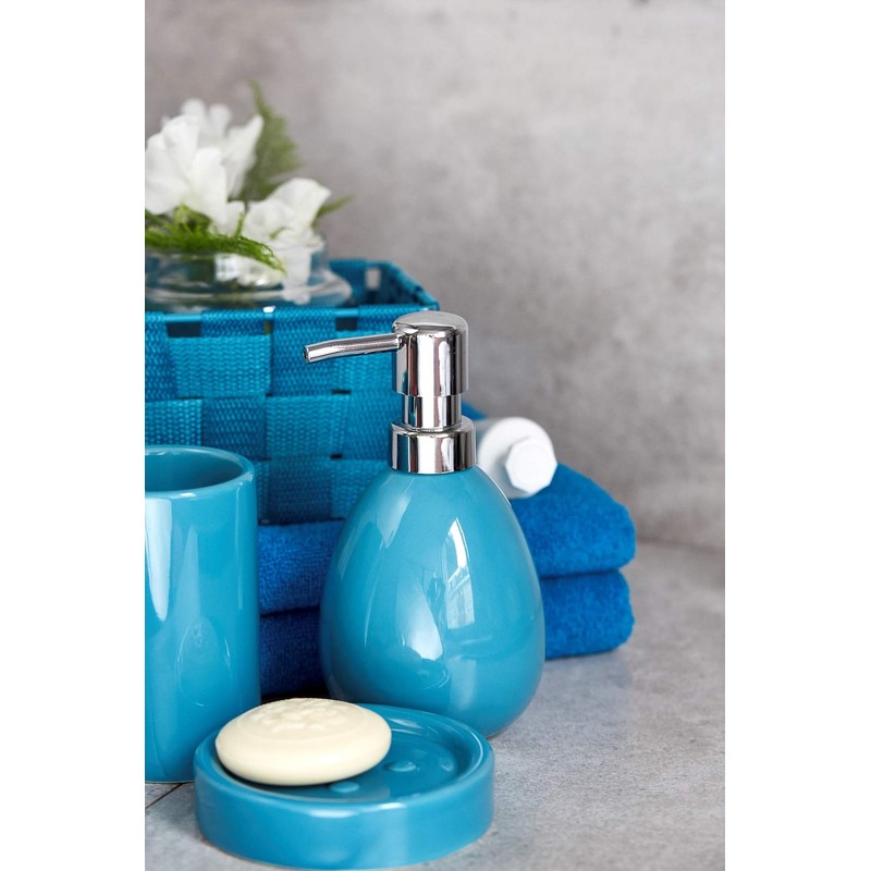 WENKO Polaris Soap Dispenser, 9.5 x 9 x 16.2 cm,