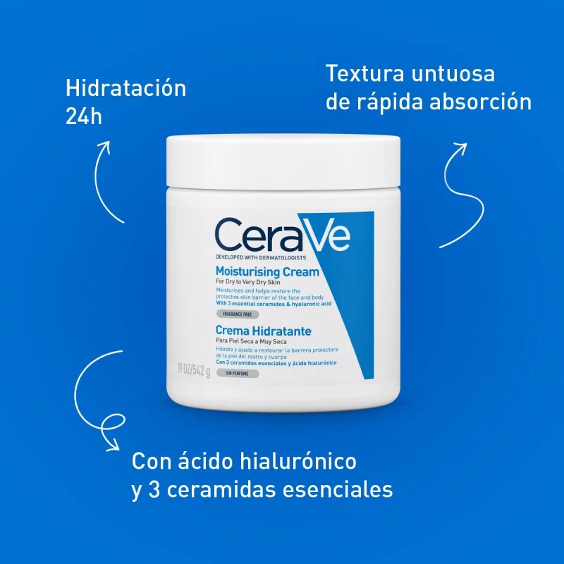 Crema Hidratante Cerave Piel Seca A Muy Seca 542g Skin