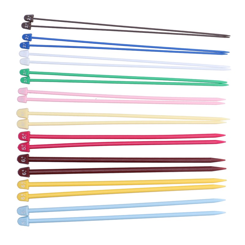 20Pcs Knitting Needles Multicolour Portable 26cm Sweater Needle Plastic Weaving
