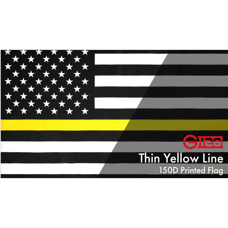 G128 NEW G128 Thin Yellow Line Flag 5-Pack 3x5 FT,