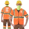 AYKRM 4XL 5XL High vis safety vest Class 3 Orange