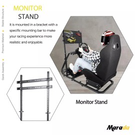 Marada Monitor Stand Adjustable TV Position 24 to 60 inch for Racing Sim Cockpit