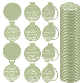 HSDSH 100 Pcs Inspirational Compact Mirror Bulk Small Pocket Mirror Purse Round Portable Folding Makeup Mirror Mini Compact Mirror Gifts for Women Coworker Employee Teacher