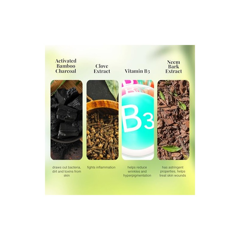 Vlcc Kit Facial Incluye Productos Cuidado Piel Carbón Bambú Activado