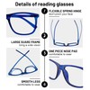 AEZUNI Extra Large Reading Glasses 100 Oversized Square Men Readers