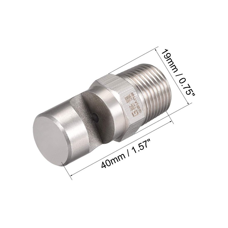 uxcell Floodjet Tip, 3/8BSPT Stainless Steel Wide Angle Flat Fan