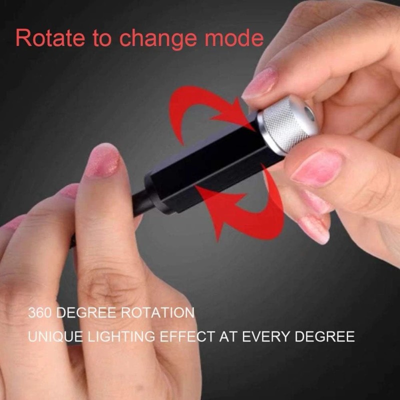 LEDCARE USB Star Projector Night Light, Portable Violet Blue Star