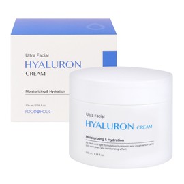 Foodaholic Ultra Facial Hyaluronic Cream 100ml/Moisturizing Cream for Wrinkle Improvement and Moisturizing / 푸드어홀릭 울트라 훼이셜 히알루론 크림 100ml수분크림 주름개선 촉촉 고보습