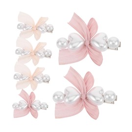 Beavorty 6pcs Bowknot Hair Clips for Women Elegant Ribbon Duckbill Barrettes Lightweight and Secure Hold for Thick Thin Hair for Weddings Parties and Daily Wear
