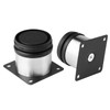 4PCS Furniture Cabinet Adjustable Stainless Steel Kitchen Feet Round Black