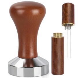 Tamper de Café Expreso de 58 mm, LENGSIDA Tamper para CafeAcero Inoxidable, Accesorios para Café, 304 Acero Inoxidable