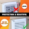 Funmit 6" Louvered Vent Cover Stops Birds Nesting for Outside