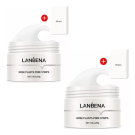 Kit Lanbena 2 cremas  120 tiras, elimina puntos negros y limpia poros                                                                                 