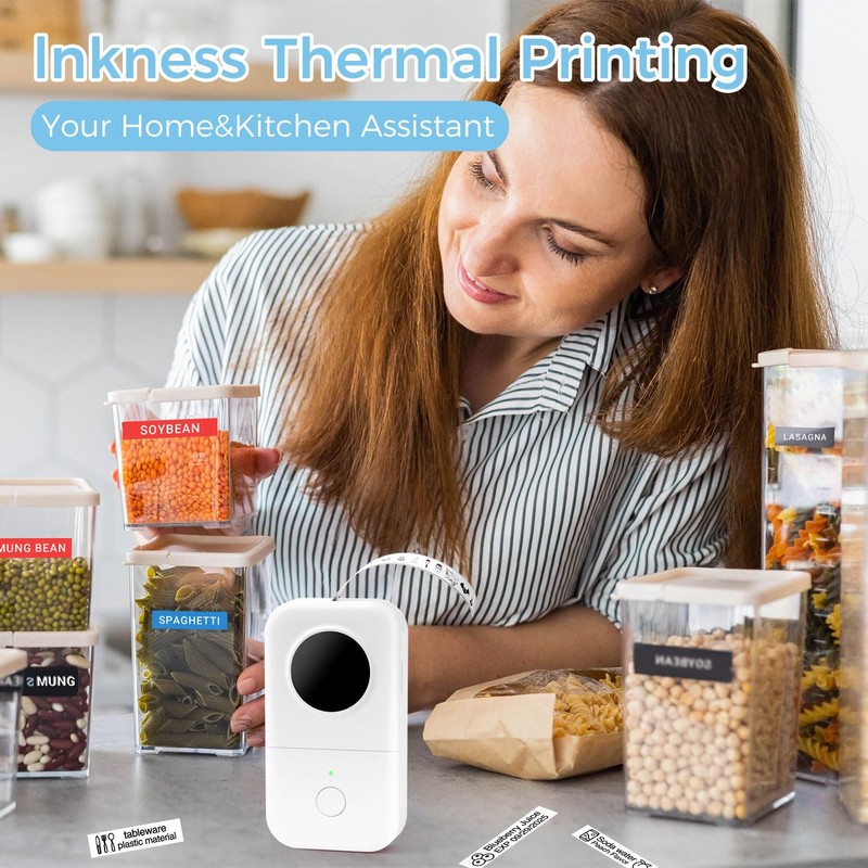 Phomemo D30 Label Printer, Portable Bluetooth Label Printer