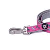 Petface Paws Print Dog Lead, Medium, Cerise/Grey