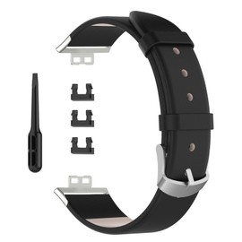 Smart Watch Leather Replacement Strap Black Smart Watch Wristband Strap for FIT Watch