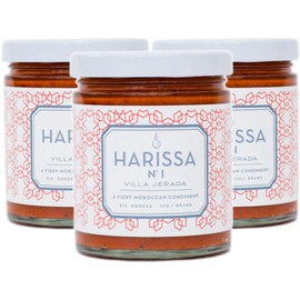 Villa Jerada, Harissa No. 1, Fiery Moroccan Condiment, 6 oz (Pack of 3)