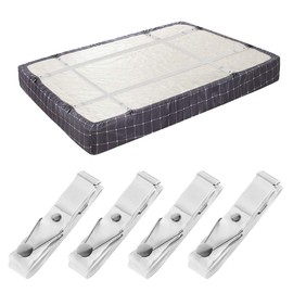 Correas de soporte para sábanas, clips ajustables para sábana bajera ajustable, tirantes elásticos para sábana de cama, fundas de colchón, cojín de sofá (juego de 4)