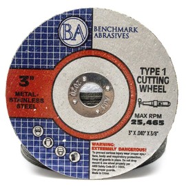 Benchmark Abrasives 3" x .040" x 3/8" Thin Metal Cutting Wheels - 25 Pack