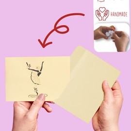 LINPOPUP® Pop Up Card Ballerina 3D Voucher for Theatre Visit, Packaging for Money, Concert, Opera - Birthday Card, Swan Lake Theatre Voucher, Money Card for Ballet, Dance Course, N120
