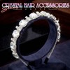 Campsis Rhinestone Headband Silver Bridal Headpiece Crystal Hair Accessories for