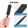Boar Bristle Round Brush, Small Mini Round Brush with Natural