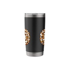 Funny Cute Dog Pumpkin Women Autumn Fall Thanksgiving Stainless Steel Insulated Tumbler