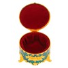 Retro Round Trinket Storage Organizer with Rose Pattern Round Metal