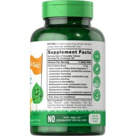 Probióticos para niños | 200 tabletas masticables